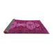 Sideview of Abstract Pink Modern Rug, abs4183pnk