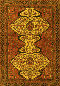 Abstract Yellow Modern Rug, abs4183yw