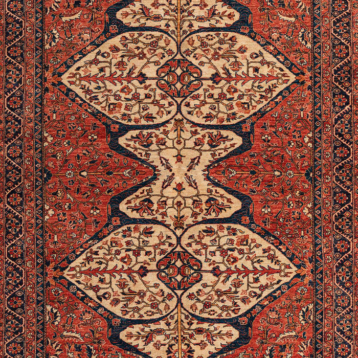 Abstract Saffron Red Modern Rug, abs4183