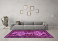 Machine Washable Abstract Purple Modern Rug, wshabs4183pur