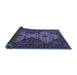 Sideview of Abstract Blue Modern Rug, abs4183blu