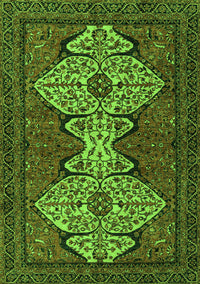 Abstract Green Modern Rug, abs4183grn