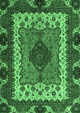 Abstract Emerald Green Modern Rug, abs4184emgrn