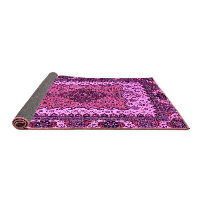 Sideview of Abstract Purple Modern Rug, abs4184pur