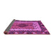 Sideview of Abstract Purple Modern Rug, abs4184pur