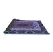 Sideview of Abstract Blue Modern Rug, abs4184blu