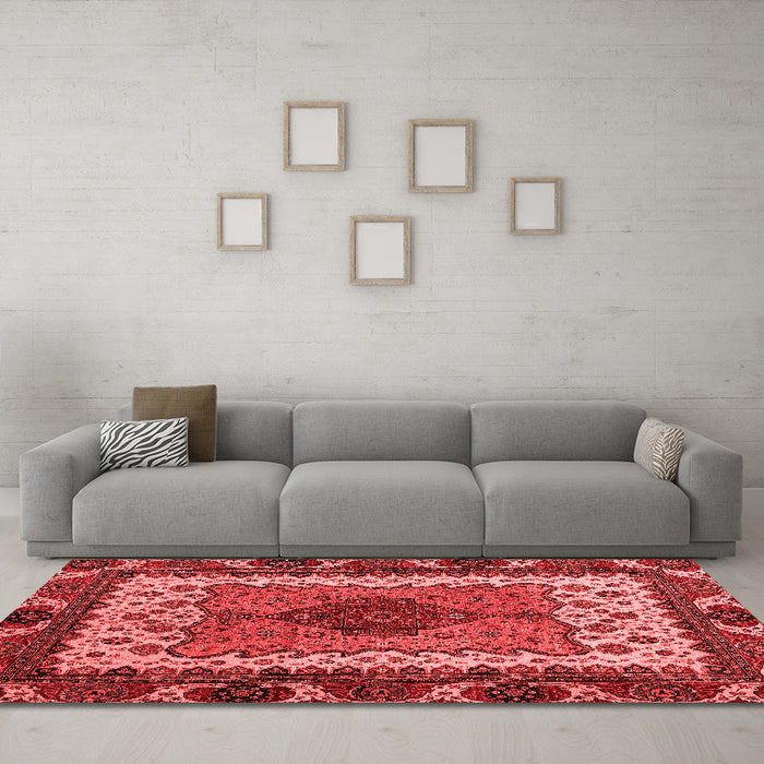 Modern Red Washable Rugs