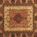 Square Abstract Brown Modern Rug, abs4184brn