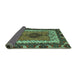 Sideview of Abstract Turquoise Modern Rug, abs4184turq