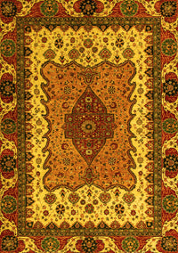 Abstract Yellow Modern Rug, abs4184yw