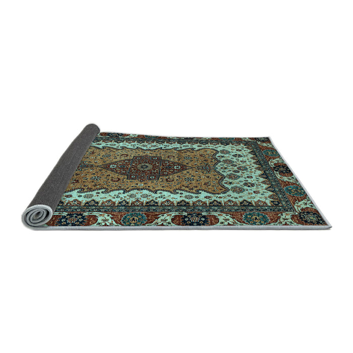 Sideview of Abstract Light Blue Modern Rug, abs4184lblu
