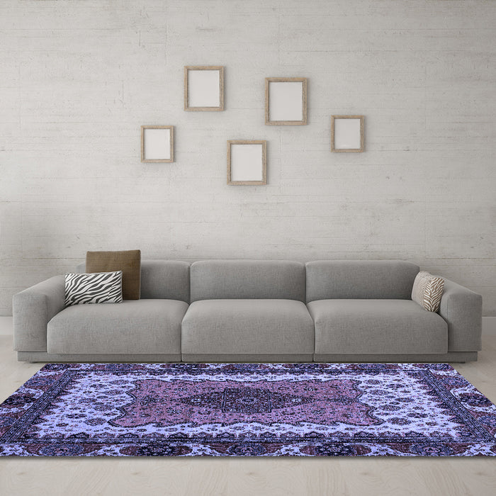 Machine Washable Abstract Blue Modern Rug in a Living Room, wshabs4184blu