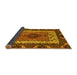 Sideview of Abstract Yellow Modern Rug, abs4184yw