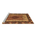 Sideview of Machine Washable Abstract Brown Modern Rug, wshabs4184brn