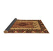 Sideview of Abstract Brown Modern Rug, abs4184brn