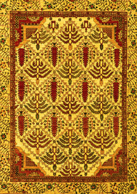 Abstract Yellow Modern Rug, abs4185yw