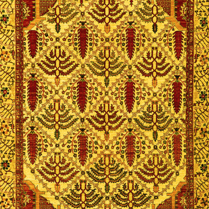 Abstract Yellow Modern Rug, abs4185yw