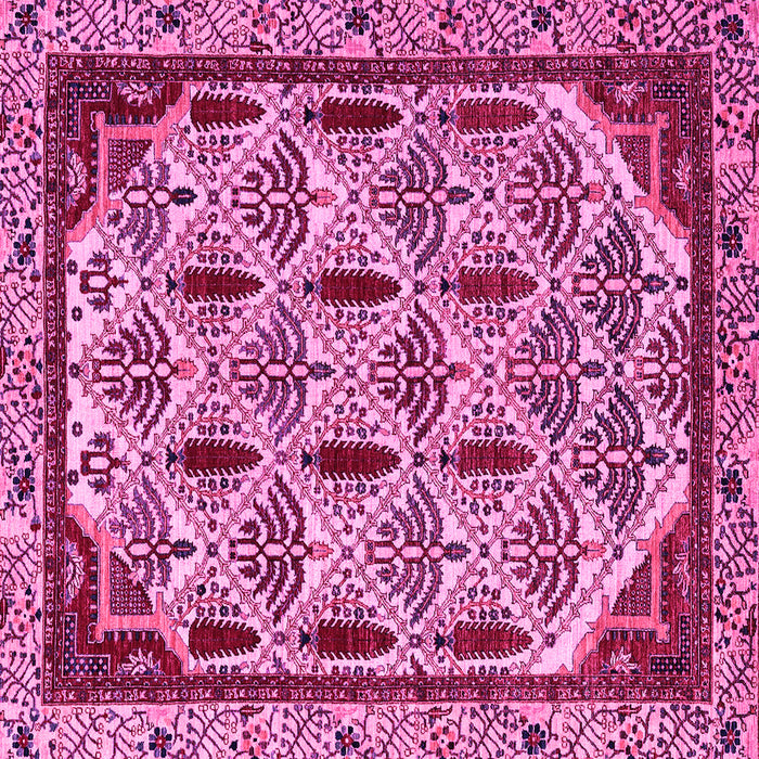 Square Abstract Pink Modern Rug, abs4185pnk