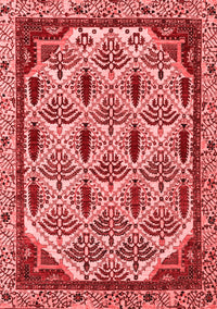 Abstract Red Modern Rug, abs4185red