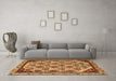 Machine Washable Abstract Brown Modern Rug in a Living Room,, wshabs4185brn