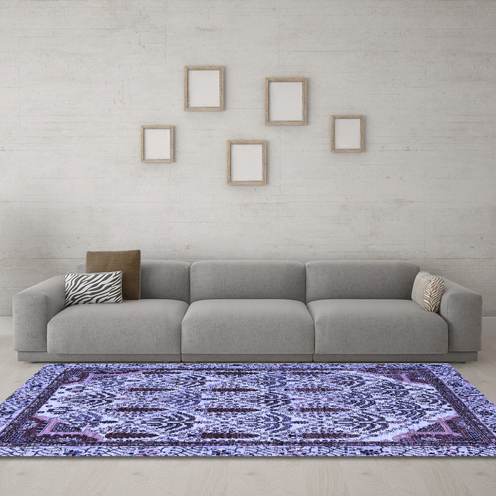 Machine Washable Abstract Blue Modern Rug in a Living Room, wshabs4185blu
