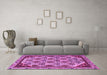 Machine Washable Abstract Purple Modern Area Rugs in a Living Room, wshabs4185pur