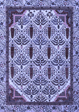 Abstract Blue Modern Rug, abs4185blu