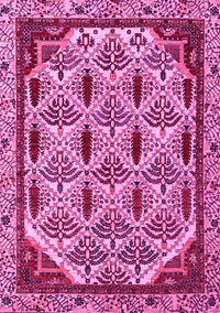 Abstract Pink Modern Rug, abs4185pnk