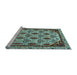 Sideview of Machine Washable Abstract Light Blue Modern Rug, wshabs4185lblu