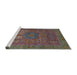 Sideview of Machine Washable Abstract Chestnut Brown Rug, wshabs4186