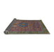 Sideview of Abstract Chestnut Brown Modern Rug, abs4186