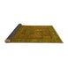 Sideview of Abstract Yellow Modern Rug, abs4186yw