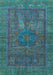 Abstract Light Blue Modern Rug, abs4186lblu