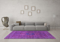 Machine Washable Abstract Purple Modern Rug, wshabs4186pur