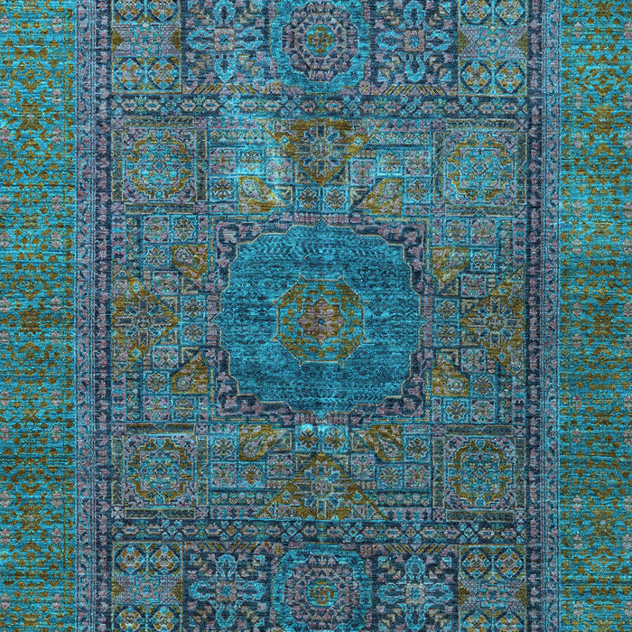 Machine Washable Abstract Light Blue Modern Rug, wshabs4186lblu