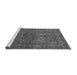 Sideview of Machine Washable Abstract Gray Modern Rug, wshabs4186gry