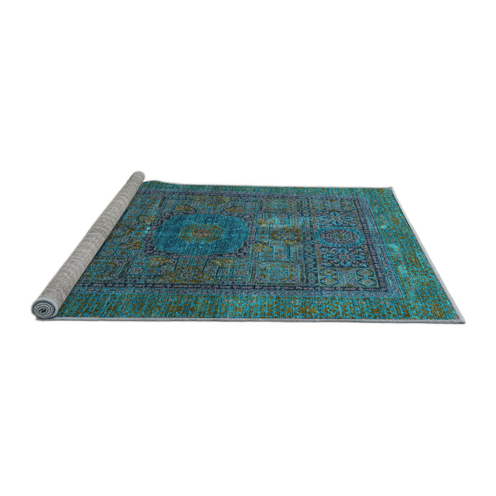 Sideview of Machine Washable Abstract Light Blue Modern Rug, wshabs4186lblu