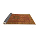 Sideview of Abstract Orange Modern Rug, abs4186org