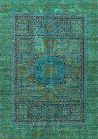 Abstract Turquoise Modern Rug, abs4186turq