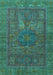 Abstract Turquoise Modern Rug, abs4186turq