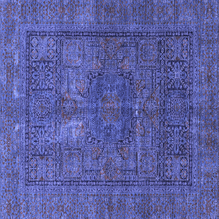 Square Machine Washable Abstract Blue Modern Rug, wshabs4186blu