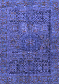 Abstract Blue Modern Rug, abs4186blu