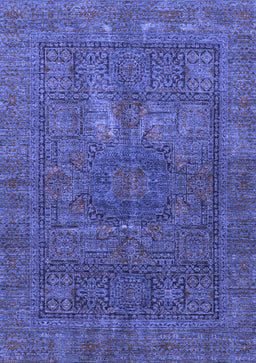 Abstract Blue Modern Rug, abs4186blu