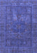 Abstract Blue Modern Rug, abs4186blu