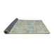 Sideview of Abstract Green Modern Rug, abs4187