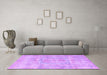 Machine Washable Abstract Purple Modern Area Rugs in a Living Room, wshabs4187pur