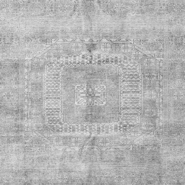 Square Machine Washable Abstract Gray Modern Rug, wshabs4187gry