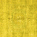 Square Abstract Yellow Modern Rug, abs4187yw