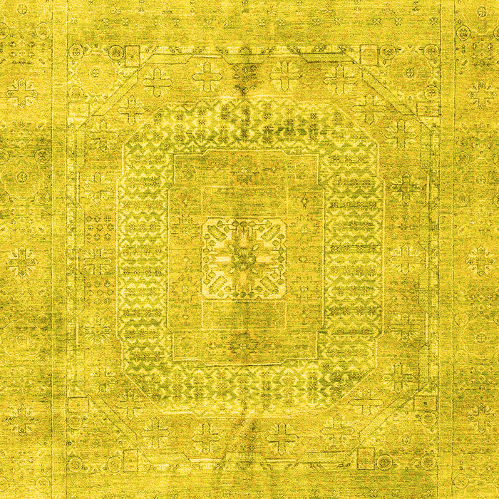 Abstract Yellow Modern Rug, abs4187yw