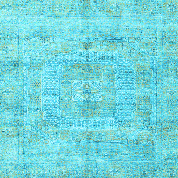 Square Machine Washable Abstract Light Blue Modern Rug, wshabs4187lblu